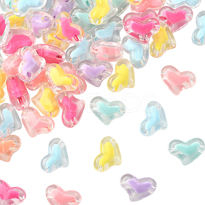 80Pcs Transparent Acrylic Beads TACR-SP0001-39-1