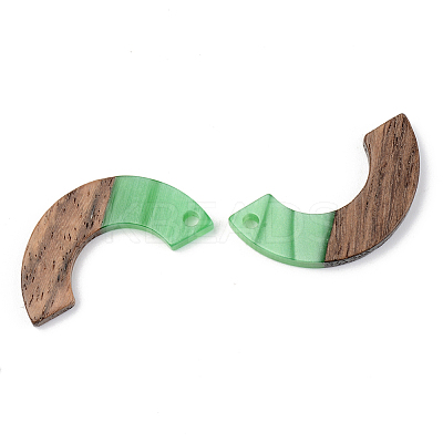 Opaque Resin & Walnut Wood Pendants LS-RESI-S389-007A-C03-1