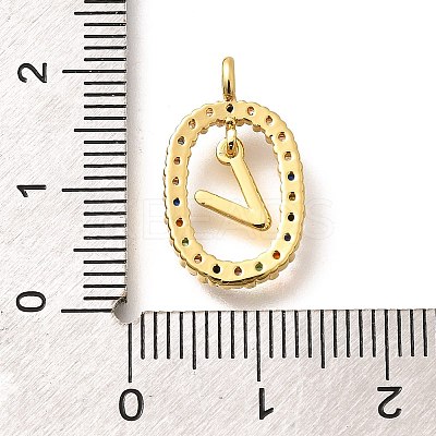 Brass Micro Pave Cubic Zirconia Pendants ZIRC-P123-01G-V02-1