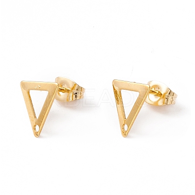 201 Stainless Steel Stud Earring Findings with Hole EJEW-A071-29G-1