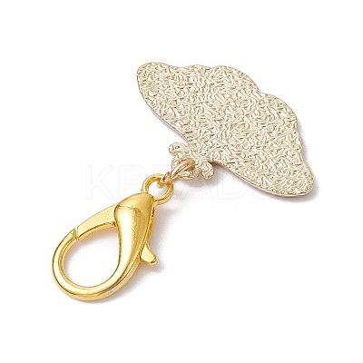 5Pcs 5 Styles Alloy Enamel Pendant Decorations HJEW-JM02336-1