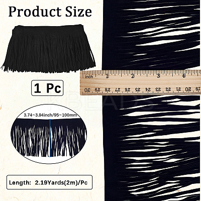 1Pc Suede Fabric Tassels Ribbon OCOR-GF0005-60A-01-1