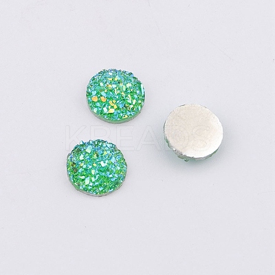 Druzy Resin Cabochons LS-RESI-WH0026-03A-02-1