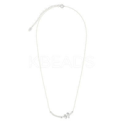 Jewelry 925 Sterling Silver Baby Feet Hand Pendant Necklaces NJEW-K272-01P-1