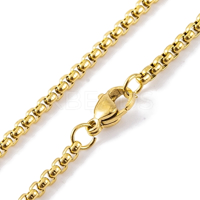 304 Stainless Steel Necklaces NJEW-Q338-03G-1