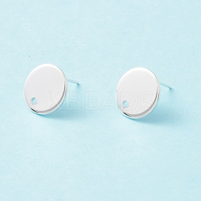 201 Stainless Steel Stud Earring Findings X-STAS-P308-09B-S-1