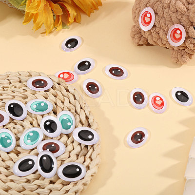 60Pcs 6 Colors Glass Craft Eyes for Doll DIY-CA0007-83-1