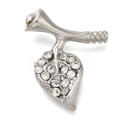 Rack Plating Brass With Rhinestone Findings KK-S402-02P-1