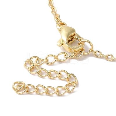 Brass Micro Pave Clear Cubic Zirconia Cable Chain Bowknot Pendant Necklaces for Women LS-NJEW-C054-02B-G-1