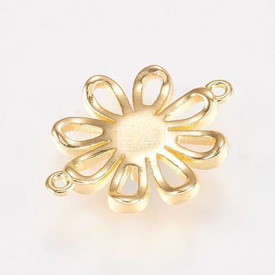 Brass Flower Links Connectors KK-K208-04-01A-1