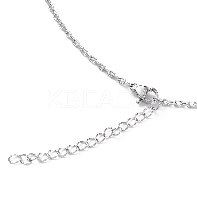 Non-Tarnish 304 Stainless Steel Cable Chain Necklace for Men Women STAS-B039-05P-1