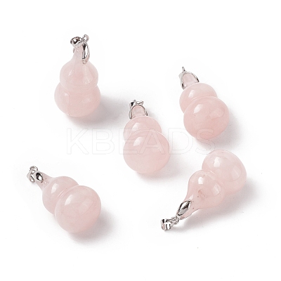 Natural Rose Quartz Pendants G-G846-02P-05-1