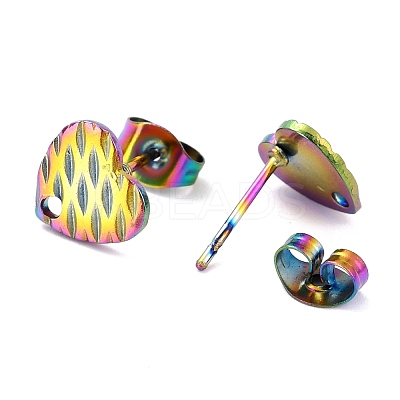 Ion Plating(IP) 304 Stainless Steel Stud Earring Findings STAS-I183-04A-M-1