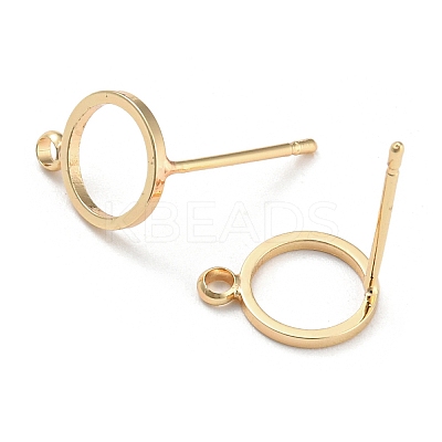 Brass Stud Earring Findings KK-Q789-13G-1