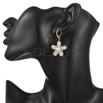 Brass Seed Glass Beads Leverback Earrings EJEW-MZ00759-01-1