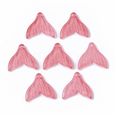 Transparent Spray Painted Glass Pendants X-GLAA-S190-009A-1