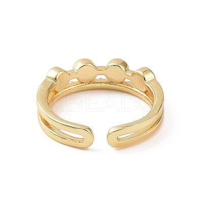 Brass Micro Pave Cubic Zirconia Open Rings RJEW-J017-VC275-1