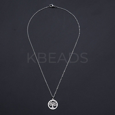 Non-Tarnish 201 Stainless Steel Pendant Necklaces NJEW-S105-JN538-45-1-1