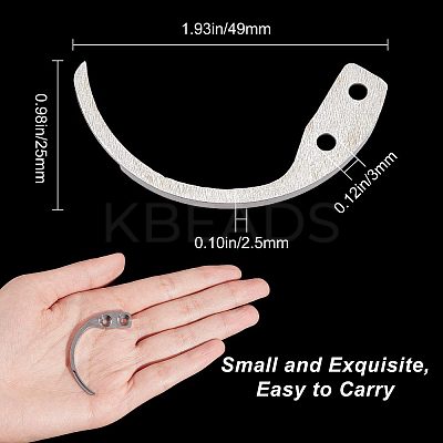 201 Stainless Steel Handheld Detacher Hook Key LS-FIND-WH0038-78P-1