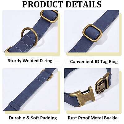 PU Leather Dog Collar AJEW-WH20070-093C-04-1