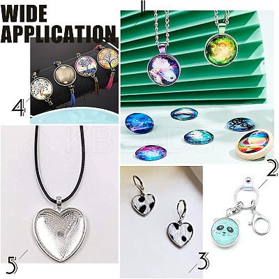 120Pcs 3 Styles 304 Stainless Steel Pendant Cabochon Settings STAS-UN0020-85P-1