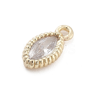 Brass Micro Pave Cubic Zirconia Pendants KK-M306-05G-03-1