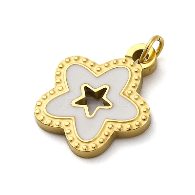 304 Stainless Steel Enamel Charms STAS-E550-71G-02-1