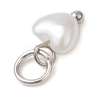 ABS Imitation Pearl Charms PALLOY-JF03222-01-1