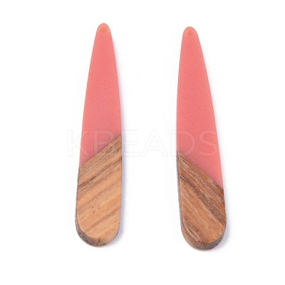 Resin & Walnut Wood Pendants X-RESI-S358-40S-1