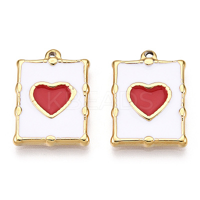 PVD Vacuum Plating 201 Stainless Steel Enamel Pendants X-STAS-J401-VC1034-1