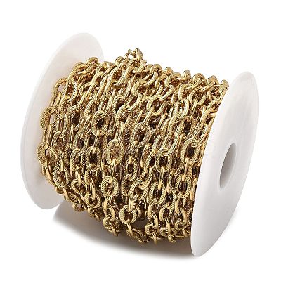 304 Stainless Steel Textured Cable Chains CHS-F025-11G-1