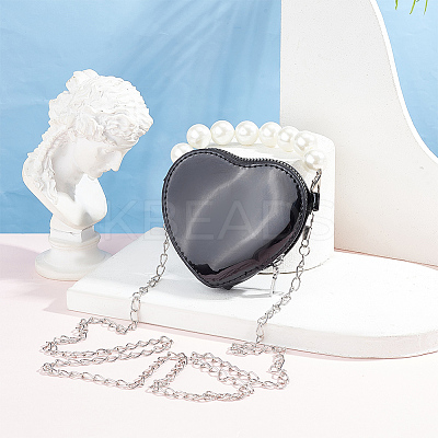 Women's Nylon & PU Leather Mini Heart Bags AJEW-WH0317-94-1