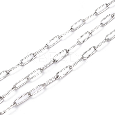 Tarnish Resistant 304 Stainless Steel Paperclip Chains CHS-D033-06P-02-1