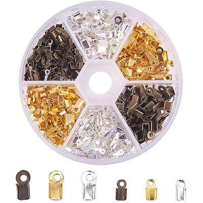 450Pcs 3 Colors Iron Cord Ends IFIN-PH0023-10-1