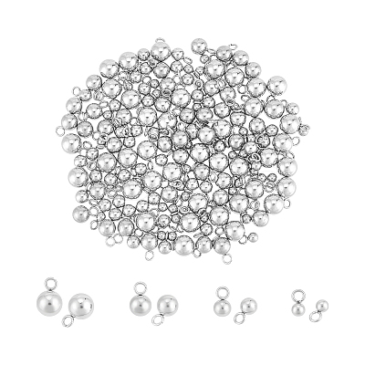 160Pcs 4 Styles 304 Stainless Steel Charms STAS-UN0061-17-1