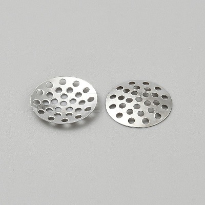 Iron Finger Ring Brooch Sieve Findings IFIN-WH0065-62A-P-1