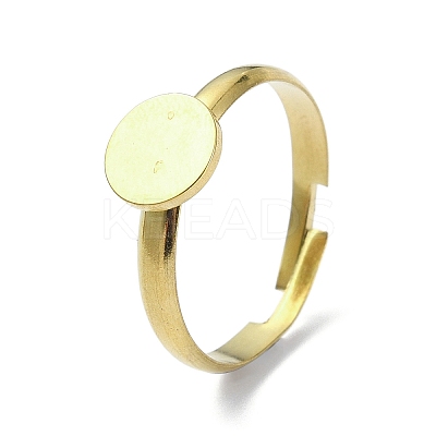 304 Stainless Steel Pad Rings Setting RJEW-H221-01G-03-1