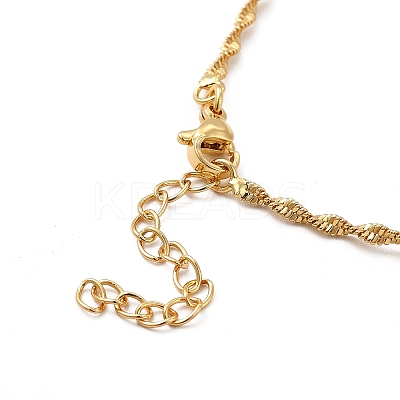 Rack Plating Brass Satellite Chain Necklace for Women NJEW-F304-01G-1