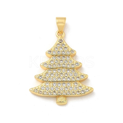 Brass Micro Pave Cubic Zirconia Pendants KK-U044-02G-02-1