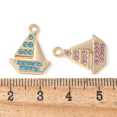 Alloy Rhinestone Pendants PALLOY-E775-05G-1