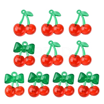 10Pcs 2 Styles Transparent Acrylic Pendants OACR-YW0001-62-1