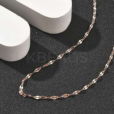 Brass Dapped Chains Necklaces for Women NJEW-D302-23RG-1