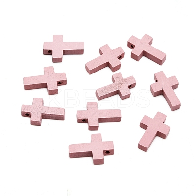 Dyed Wood Pendants WOOD-WH0025-60B-1
