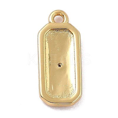 Brass Micro Pave Cubic Zirconia Charms ZIRC-I054-12G-05-1