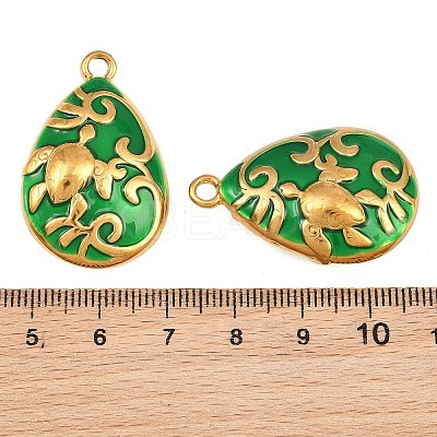 304 Stainless Steel Enamel Pendants SA-CBAF5D5-06G-1