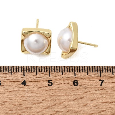 Brass Stud Earring EJEW-H180-02G-1