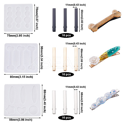 3Pcs 3 Style Silicone Molds DIY-BG0001-09-1