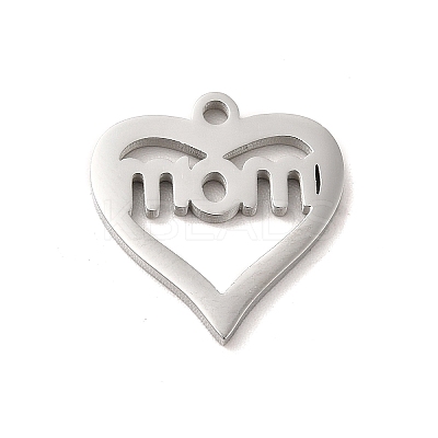 Non-Tarnish Mother's Day Theme 304 Stainless Steel Pendants LS-STAS-E171-03P-04-1