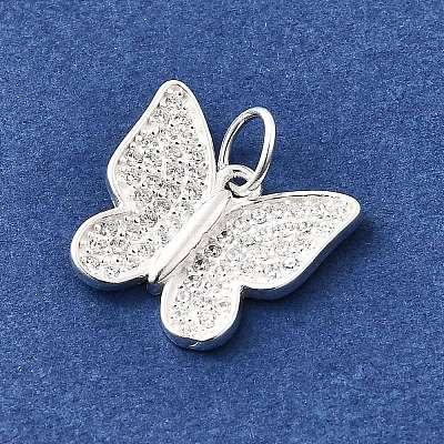 925 Sterling Silver Micro Pave Cubic Zirconia Pendants STER-D309-01F-S-1