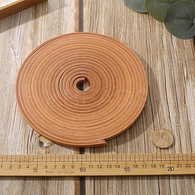 Flat Cowhide Leather Cord WL-GF0001-10B-01-1
